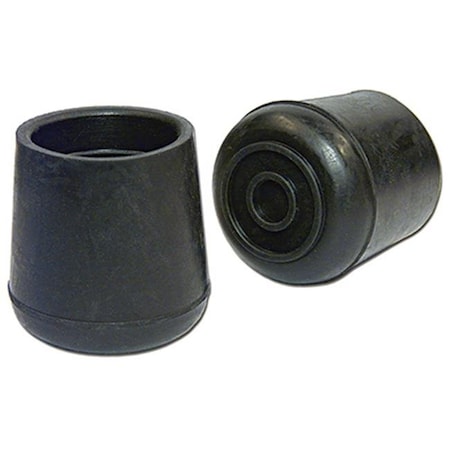 Richelieu America 235919 1.5 in. TruGuard Rubber Leg Tip; Black - Pack of 2 235919